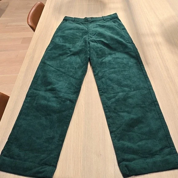Extremely RARE Malbon Corduroy Mens Pants Green 30x27 Casual Golf Made in Korea